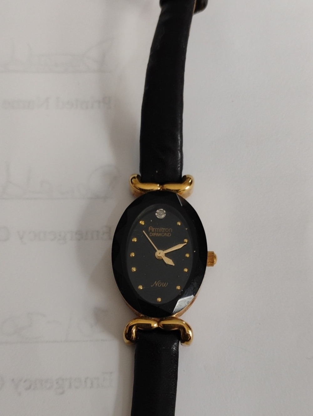VINTAGE ARMITRON DIAMOND NOW LADIES WATCH GREAT CONDITION